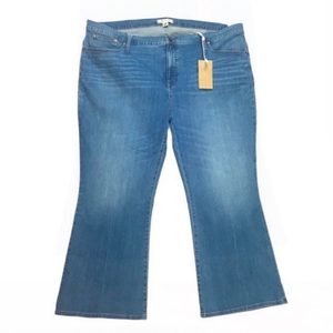 New Madewell 37 Eco Edition Cali Demi‎ Boot Tierney light blue wash crop jeans